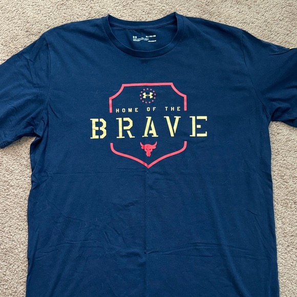 Under Armour Men's Blue 'Home of the Brave' Tee - Picture 1 of 4